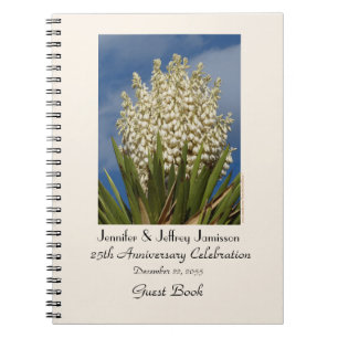 Caderno Espiral Livro de Convidados do Partido 25, Blooming Yucca