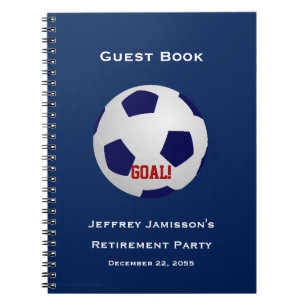 Caderno Espiral Livro de convidados do partido aposentadoria, fute