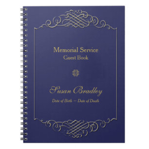 Caderno Espiral Livro de convidados do Serviço Memorial do Elegan
