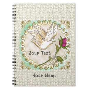 Caderno Espiral Livro de convidados Dove Wedding