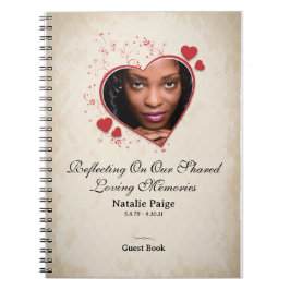 Caderno Espiral Livro de Convidados Memorial Personalizado