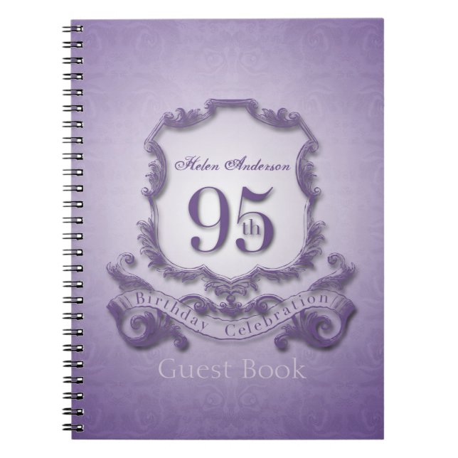 Caderno Espiral Livro de Convidados Personalizado da Celebração de (Frente)