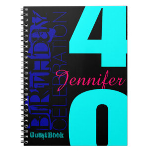 Caderno Espiral Livro de Convidados Personalizado do POP de aniver