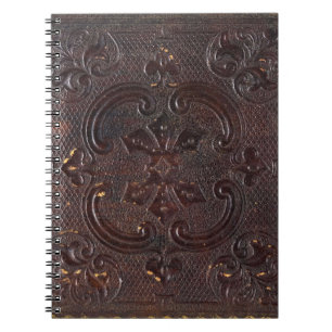 Caderno Espiral Livro de Couro Antigo Caído