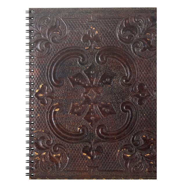 Caderno Espiral Livro de Couro Antigo Caído (Frente)