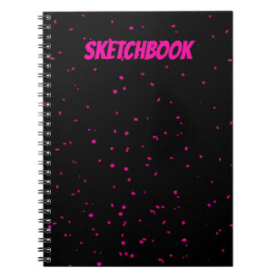 Caderno Espiral Livro de desenhos preto para desenhar a sua arte