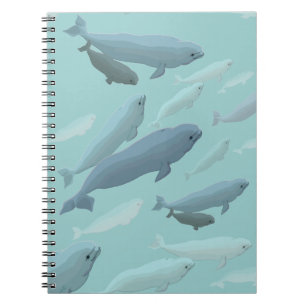 Caderno Espiral Livro de Diários de Arte de Baleia