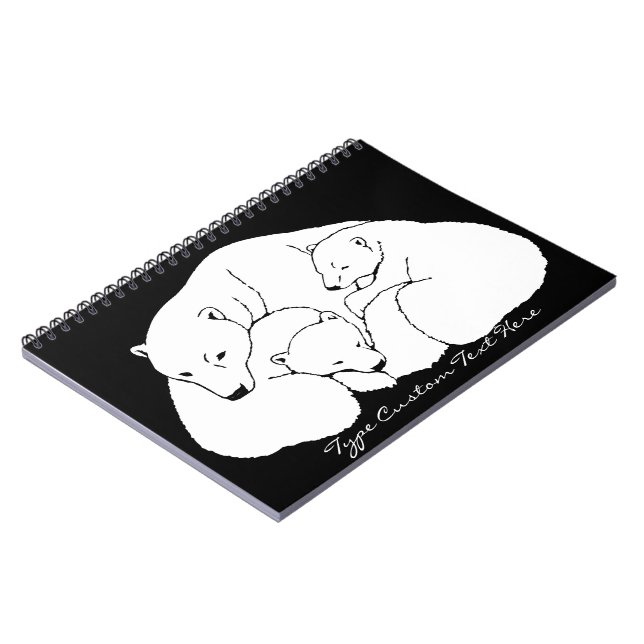 Caderno Espiral Livro de Diários de Arte do Urso Polar Personaliza (Left Side)