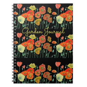 Caderno Espiral Livro de Diários Floral de Jardim Floral