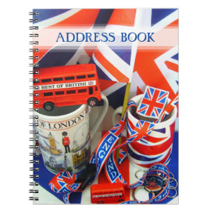 Caderno Espiral Livro de Endereços do Best of British Souvenirs