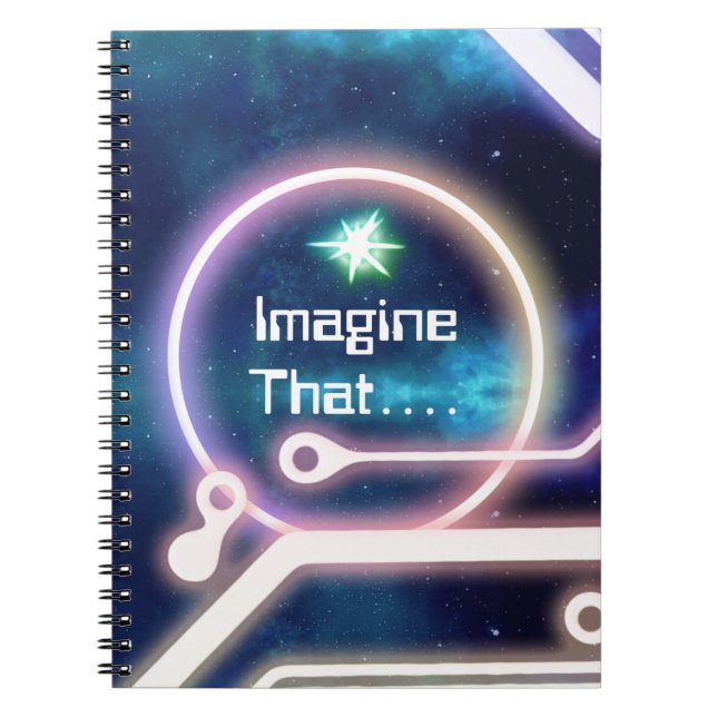 Caderno Espiral Livro de Espaço Galáctico Personalizado (Frente)