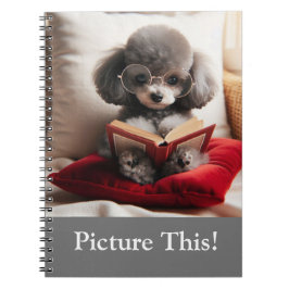 Caderno Espiral Livro de fotos de poodle adorável.