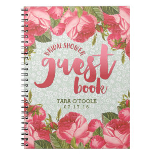 Caderno Espiral Livro de hóspedes branco & verde do chá de panela