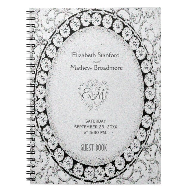 Caderno Espiral Livro de hóspedes do brilho | do diamante (Frente)