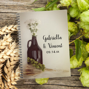 Caderno Espiral Livro de hóspedes do casamento da cervejaria das