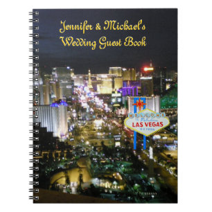 Caderno Espiral Livro de hóspedes dos casamentos de Las Vegas