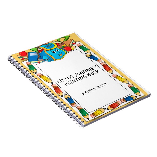 Caderno Espiral Livro de Impressão de Criança Jovem (Lado Direito)