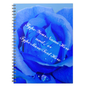 Caderno Espiral Livro de Jounais de Rosa Azul Personalizado para N