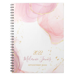 Caderno Espiral Livro de marcação do ouro com Rosa de água 2022