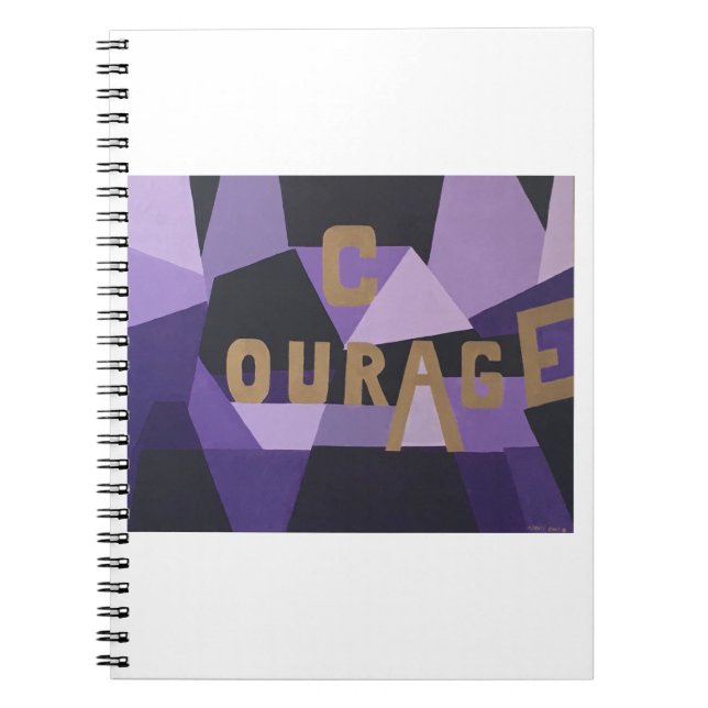 Caderno Espiral Livro de nota da coragem (Frente)