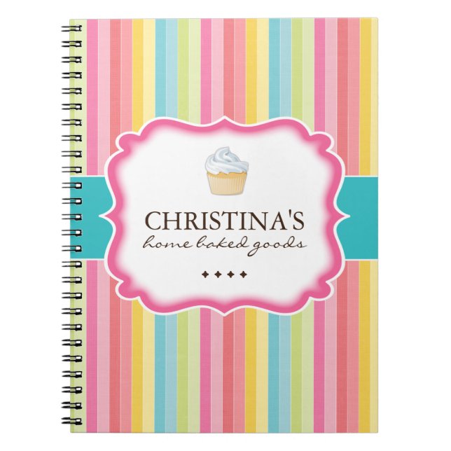 Caderno Espiral Livro de nota da padaria do divertimento (Frente)