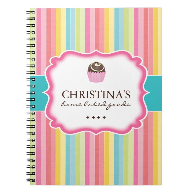 Caderno Espiral Livro de nota da padaria do divertimento (Frente)