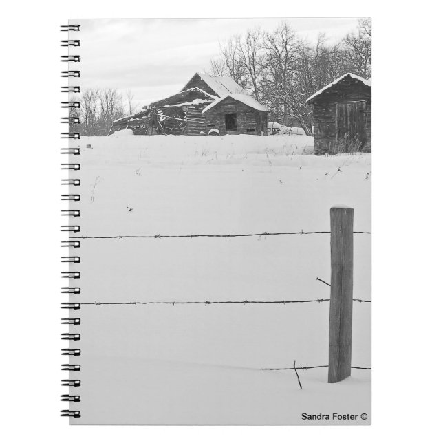 Caderno Espiral Livro de Nota de Fotografias Rustic Shacks (Frente)