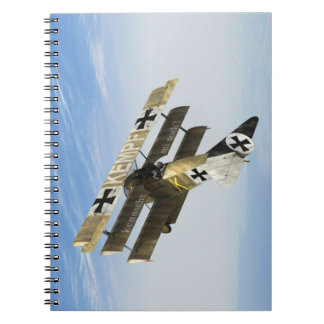 Caderno Espiral Livro de nota do Triplane do Fokker Dr1