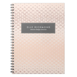 Caderno Espiral Livro de nota Dourado gama alta do rosa