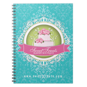 Caderno Espiral Livro de nota elegante e lunático do bolo