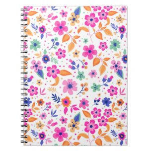 Caderno Espiral Livro de Nota Oral Floral