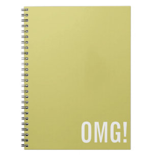 Caderno Espiral Livro de nota personalizado OMG verde