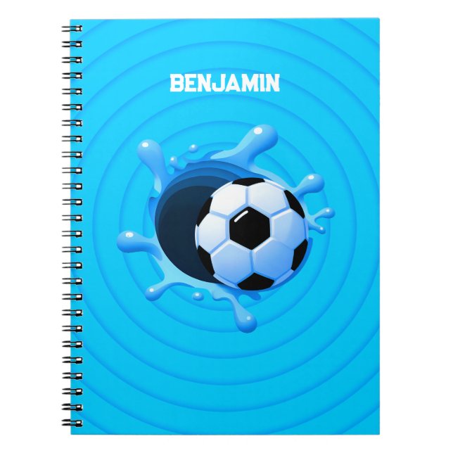 Caderno Espiral Livro de Notas da Bola Personalizada (Frente)