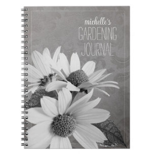 Caderno Espiral Livro de Notas de Diário de Jardim Personalizado d