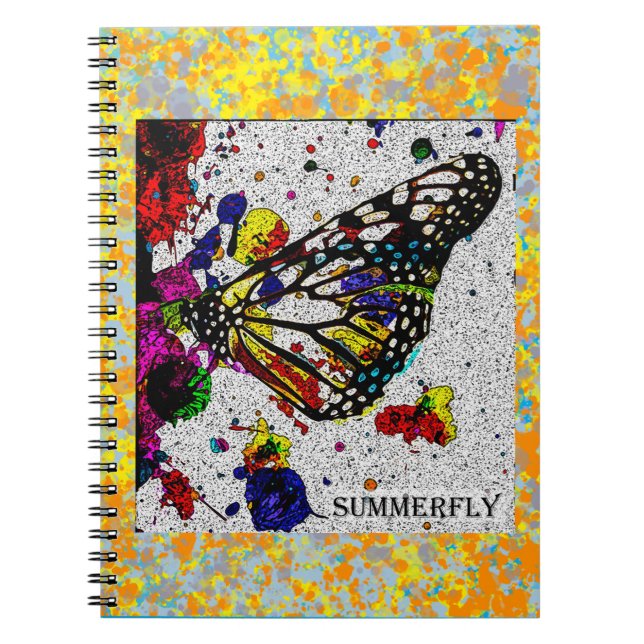 Caderno Espiral Livro de Notas de Summerfly (Frente)