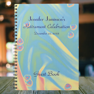 Caderno Espiral Livro de Presença para Festa de Aposentadoria com 
