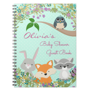 Caderno Espiral Livro de Presentes e Convidados para Chá de Bebê F