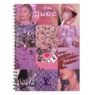 Caderno Espiral Livro de Queimadura Rosa Sassy