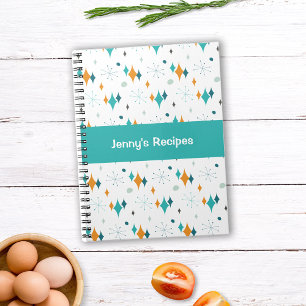 Caderno Espiral Livro de Receitas da Cozinha Retro Vintage Starbur