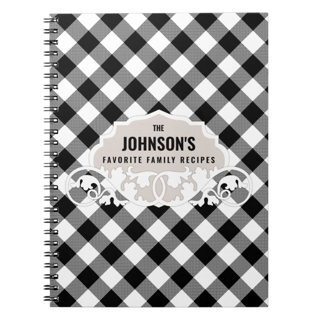 Caderno Espiral Livro de receitas da família Rustic Kitchen (Frente)