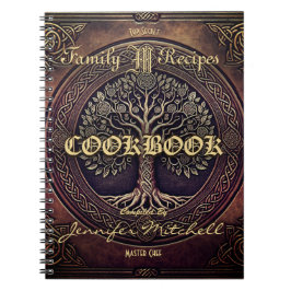 Caderno Espiral Livro de receitas da família Vintage personalizada