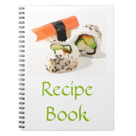 Caderno Espiral Livro de receitas de comida asiática japonesa de s