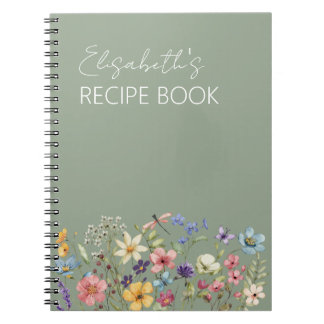 Caderno Espiral Livro de Receitas do Chá de panela de Flores Selva