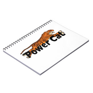 Caderno Espiral Livro de registro de Power Cat