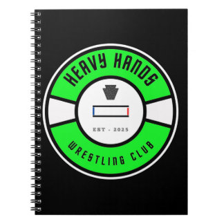 Caderno Espiral Livro de Registro do Clube de Luta de Braço Pesado