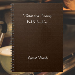 Caderno Espiral Livro de Registros de Pousada Rústica, Falso Burla