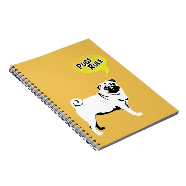 Caderno Espiral Livro de Regras do Pug (Lado Direito)
