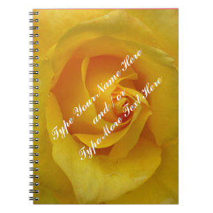 Caderno Espiral Livro de Rosa Romântico Personalizado para Notebo