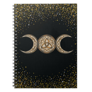 Caderno Espiral Livro de Sombras Celta Lua Tripla/Deusa Tripla