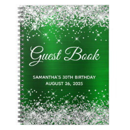Caderno Espiral Livro de Visitas de Aniversário de 30 Anos em Glit